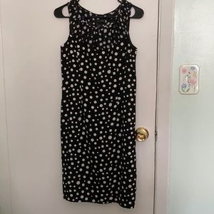 Black and white polka dot dress